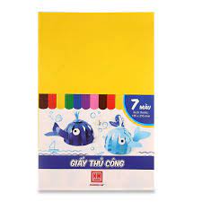 GIẤY THỦ CÔNG 7 MÀU HỒNG HÀ 3485