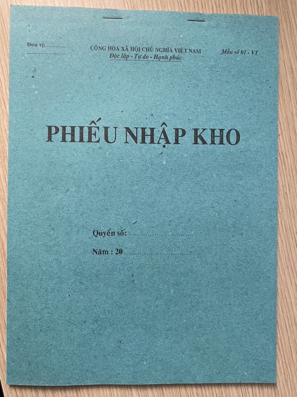 Phiếu Nhập Kho Khổ A4